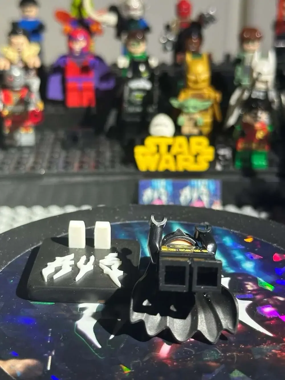 LEGO Batman Minifigure with Black Suit, Yellow Belt, and Cape (tlm082)